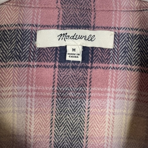 MADEWELL Flannel Oversized Ex-Boyfriend Shirt in Lenore Plaid - Picture 15 of 15